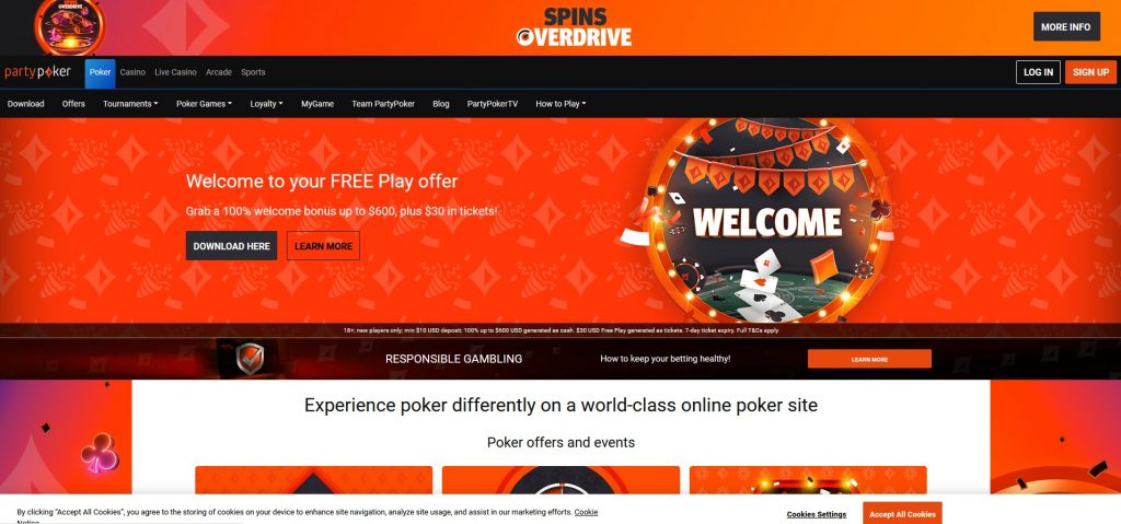 Main page partypoker